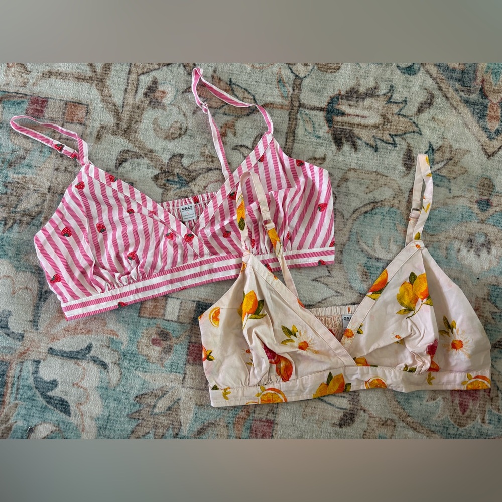 O.N.L.Y. Lounge/bralette/crop tops strawberries and citrus